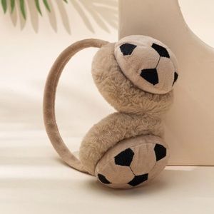 Soccer detail fluffy Earmuffs